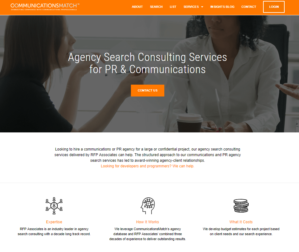 PR Agency Search Consulting Service