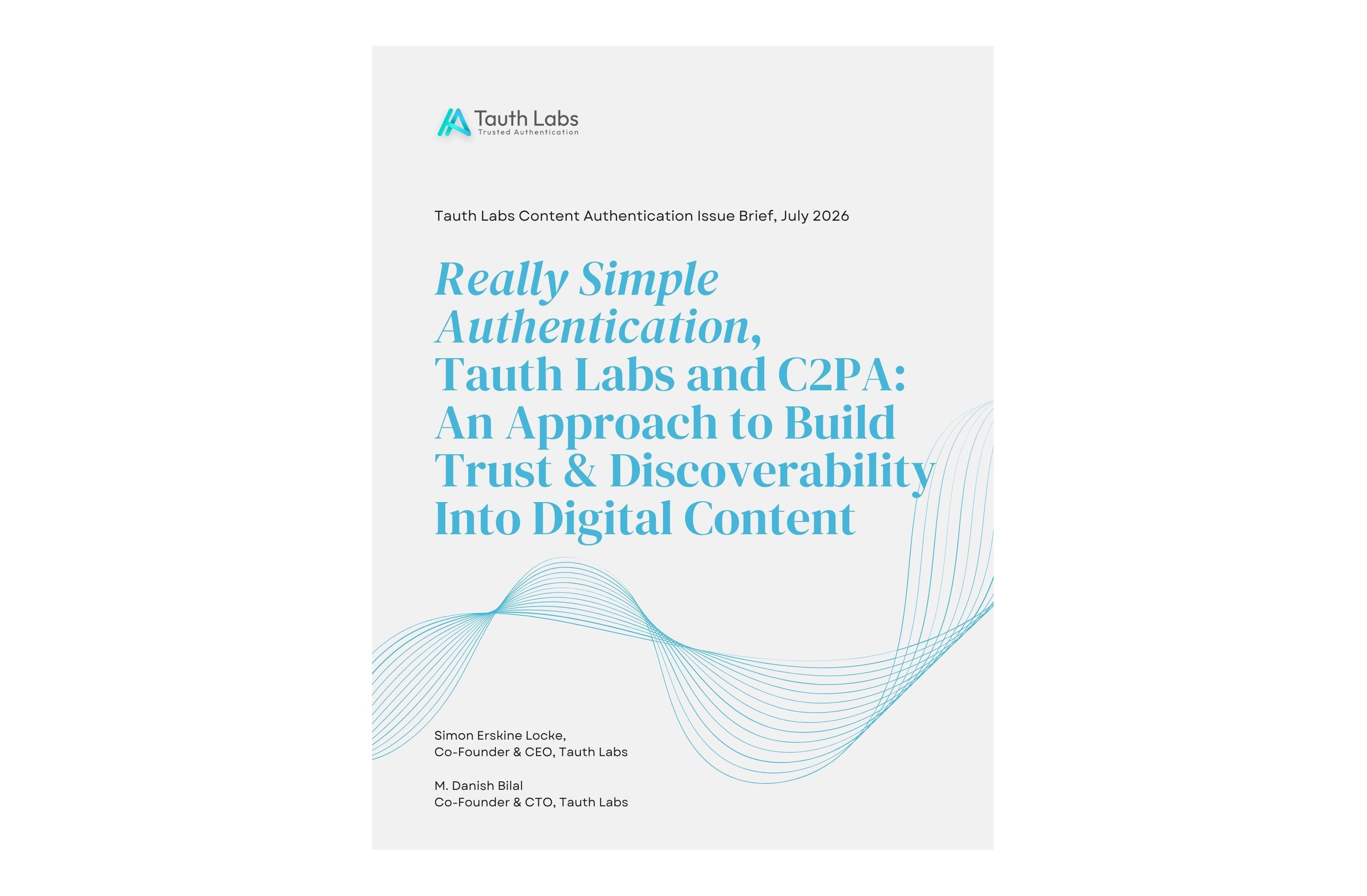 Really Simple Authentication Tauth Labs C2PA